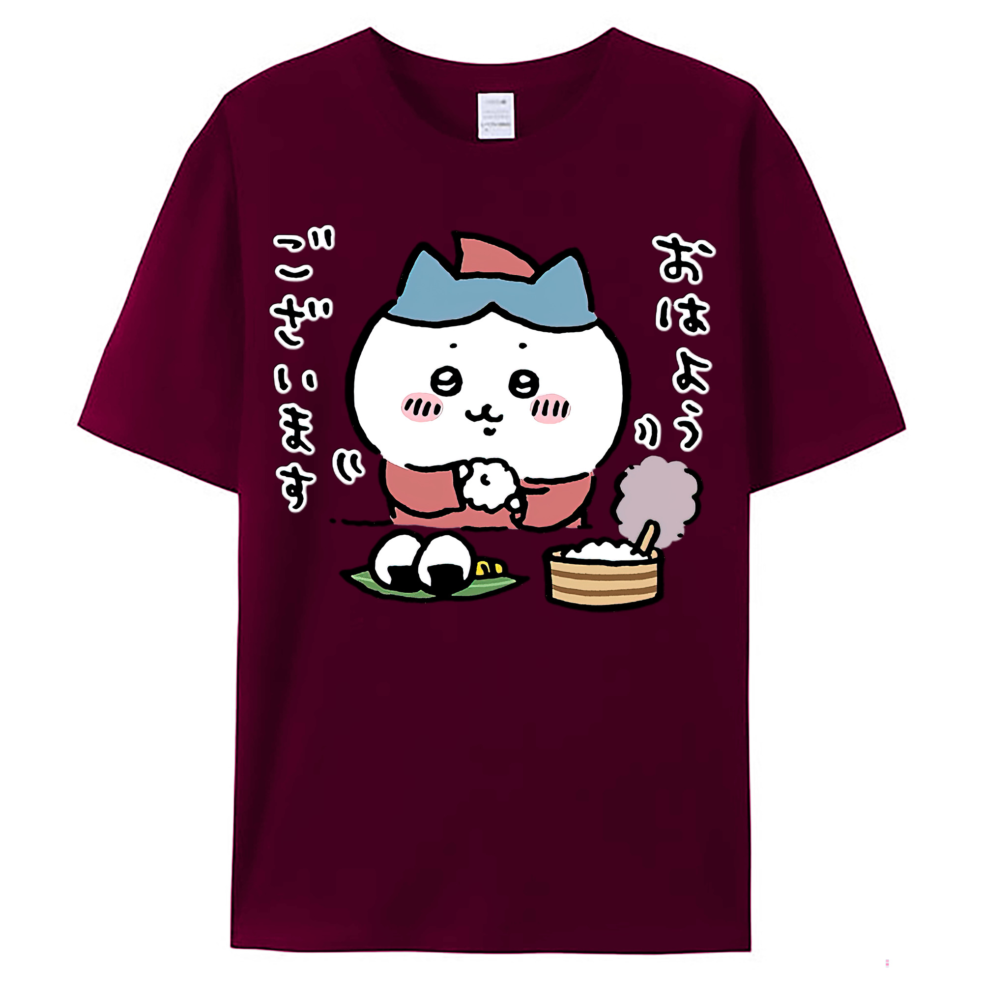 （画像用） ちいかわ ハチワレ Chii-kawa hachiware レディースカジュアルプリントTシャツ（綿100％）